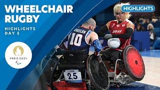  Wheelchair Rugby Highlights | Day 5 | Paris 2024 Paralympic Games