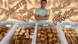 Receta de masa para hacer pan dulce y sus diferentes variedades FÁCIL