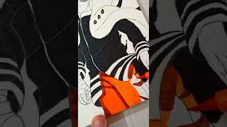 Drawing NarutoDoms Brush PenBaryon Mode #shorts #naruto #youtubeshorts