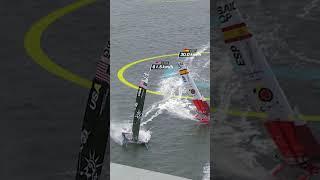 Throwback to this HUGE crash between  &  Who do you think was at fault?  #SailGP #racing
