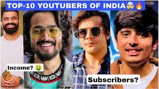 Top-10 youtubers of India in 2024|| Monthly income?|| subscribers? ||