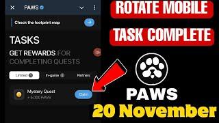 Paws New Task Mystery Quest | How To Complete Paws Mystery Quest Task |Paws Mystery Quest +5000 Paws