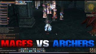 Lineage 2 Classic (RU official - Gran Kain) - Mystic Muse 76 PvP. Mages vs Archers
