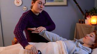 ASMR Applied Kinesiology Muscle Testing on the Energy Points