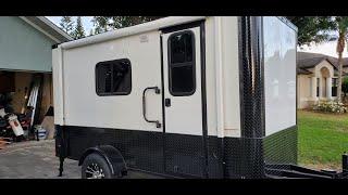 DIY Cargo Trailer Camper Conversion - Episode 5 - RV Window Installation - Toy Hauler