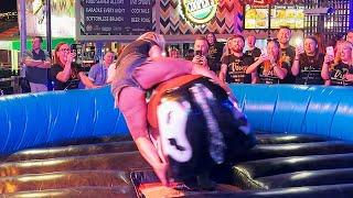 Epic Mechanical Bull Challenge in Benidorm!  | Spain Resort Adventure