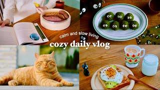 cozy vlog | how to have fun at home alone | Buying a vintage table, cleaning, cooking, ghibli, etc