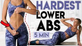 HARDEST LOWER ABS  Belly Fat Burn & Lean Ab Tone | 5 min Workout