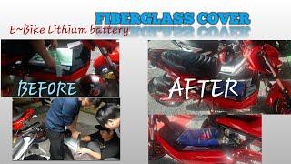 install fiberglass cover for E~BIKE lithium battery