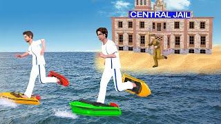 Mini Boat Shoe Thief Jail Escape Walking Boat Shoe Hindi Kahani Moral Stories New Funny Comedy Video