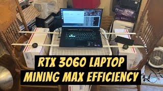 RTX 3060 Laptop Mining Hashrates with Max Efficiency