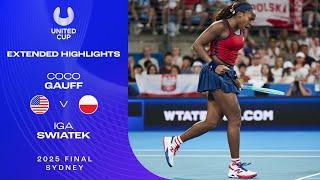 Coco Gauff v Iga Swiatek Extended Highlights | United Cup 2025 Final