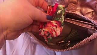 Best of Alisa Lynn: What's in my New Kipling Defea Bag & Matching Accessories Icy Rose Metallic