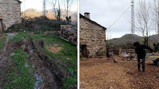 Wood Chip Parking and Working Area Part 2  Finished Area, Collecting Free Wood Chip on the Mountain