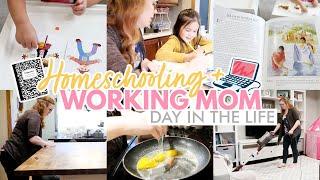 SPEND THE DAY WITH ME ‍ | Productive DITL Homeschool + Work | COOK + MEAL PLAN + HOMESCHOOL + WORK