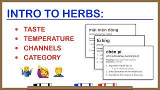 Herbs Review: Taste, Temperature, Channels