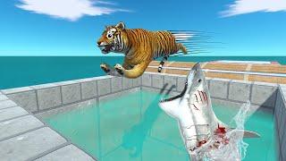 Extreme Challenge: Death Jump Challenge (Sharks) | Arbs - Animal Revolt Battle Simulator 