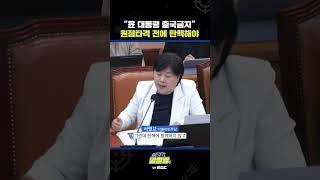 #shorts [국회 말말말] "윤 대통령 출국금지" 원점타격 전에 탄핵해야