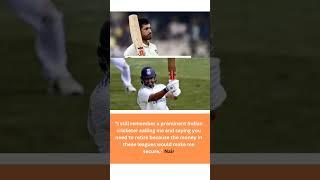 I still remember a prominent Indian cricketer calling