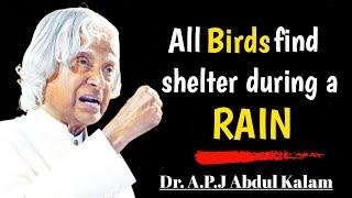 “All Birds find shelter during a rain." | apj abdul kalam speech | Motivational video