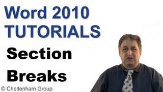 Word 2010 Tutorial | Section Breaks | Full Training Course