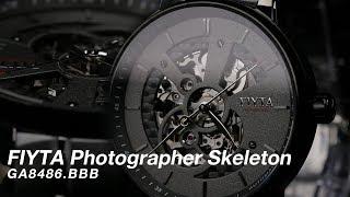 FIYTA Men Photographer Skeleton Automatic Stainless Steel Watch GA8486.BBB