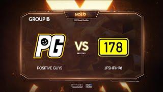 Positive Guys vs jfshfh178, MDL Chengdu Major Qualifier, bo2, game 1 [Inmate]