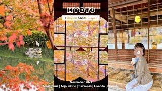 VLOG | Autumn colours of Kyoto  Arashiyama, Ruriko-in, Eikando, Nanzenji | Nov 2023