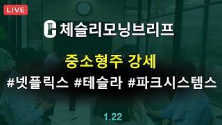 [체슬리모닝브리프] 중소형주 강세. 전기차 행정명령 및 테슬라. 넷플릭스 실적. 수출입현황. 파크시스템스. 중국 아이폰 가격인하 [25/01/22]