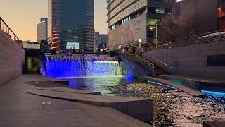 Serene Cheonggyecheon Stream Sounds: A Relaxing Journey Through Seoul City, Korea