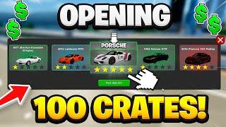 I Opened 100 LOOT CRATES In Roblox Driving Empire!