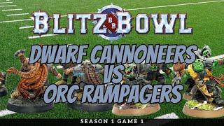 Blitz Bowl Battle Report | Dwarf vs Orc | S1E1