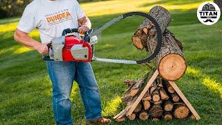 Fastest Automatic Firewood Processing Machine | Homemade Modern Wood Cutting Chainsaw Machines #10