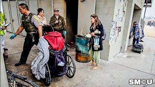 EMERGENCY AID: Park Rangers and Firefighters Help Homeless Man to Hospital Amid Venice Beach Cleanup