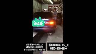 Toyota All New Corolla AE112 with Ironcrafts Narantak Muffler & Hyperflow S Resonator