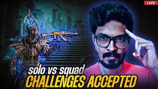 Solo vs Squad Live Challenges Accepted in PUBG Mobile