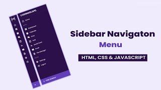 How to Create Sidebar Navigation Menu with HTML, CSS and Javascript - Codingscape