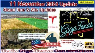 Cybercab on the Move, Grand Tour & Big Updates, Veterans Day! 11 Nov 2024 Giga Texas Update08:35AM)