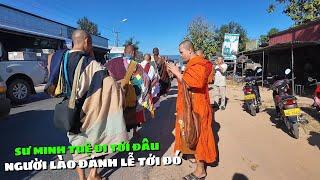 Crossing the Big Town in Laos, Wherever the People Go to Pay Respect to Monk Minh Tue #11