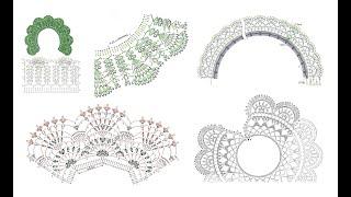 Ажурные вязаные воротнички - схемы для вязания. Crochet lace collars collection of crochet patterns