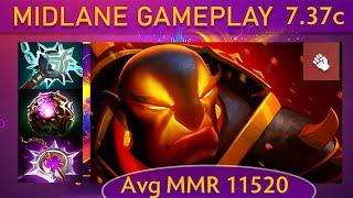 ⭐ 7.37c MTD Ember Spirit |K+A-D - 37 KP - 87%| Mid Gameplay - Dota 2 Top MMR