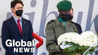 Trudeau becomes 1st Canadian PM to visit Kigali Genocide Memorial during Rwanda trip