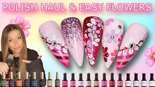  Easy Floral Nail Art Design | Madam Glam Haul | Pink Flower Nails | Pretty Easter Glitter