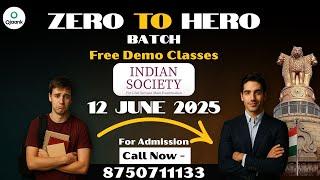  LIVE | Indian Society DEMO Class by Ojaank Sir | ZERO to HERO Batch | UPSC 2026-27