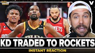 INSTANT REACTION: Kevin Durant TRADED to Rockets, Jalen Green, Dillon Brooks to Suns | Hoops Tonight