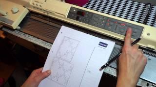 Brother Electronic Knitting Machine KH 900 (demonstration how to program patter in to the machine)