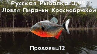 Русская рыбалка 3.99 Ловля Пираньи краснобрюхой на наживку Часть 1