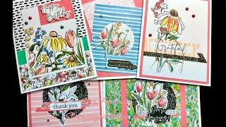 Make Tons of Cards from the Mixed Media Florals Memories and More Kit!