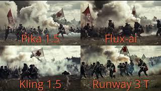 AI Video Comparison: 4-Way Test Complex Scenes and Lip Sync #RunwayAI #Kling #PikaAI #FluxAI