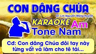 Con Dâng Chúa Karaoke Tone Nam - (St: Lm Nguyễn Mộng Huỳnh) -Con dâng Chúa đôi tay này từng vất vả..